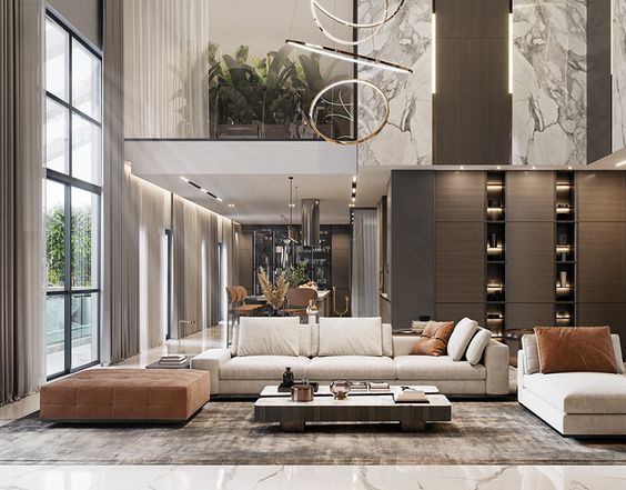 Phòng khách phong cách Modern Luxury