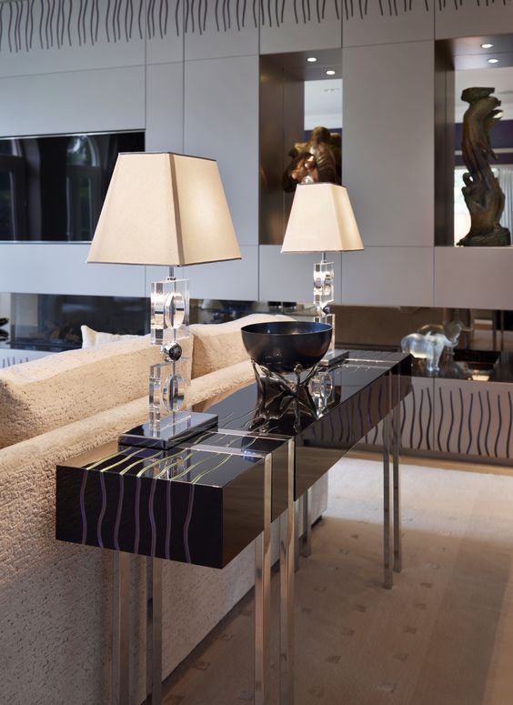 Console table đặt sau ghế sofa