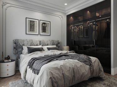 Thiết kế phòng ngủ tông màu ghi của KIM