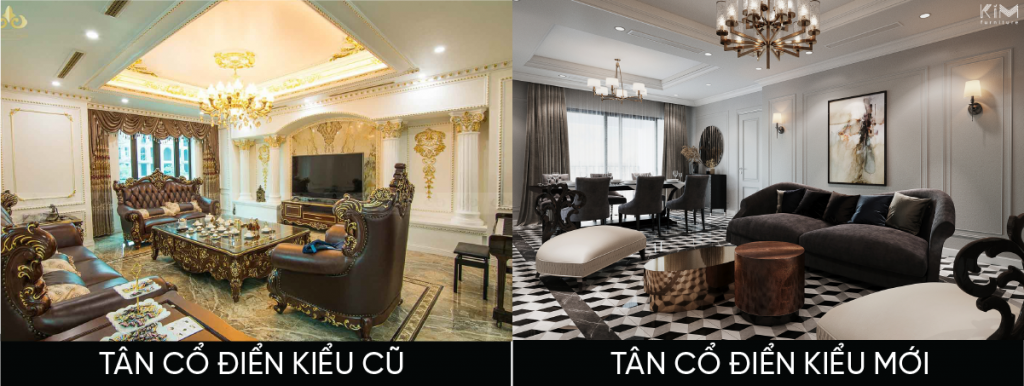 Nếu search đúng tên quốc tế của Tân cổ điển là Neo Classic, bạn sẽ bắt gặp những thiết kế hoàn toàn khác