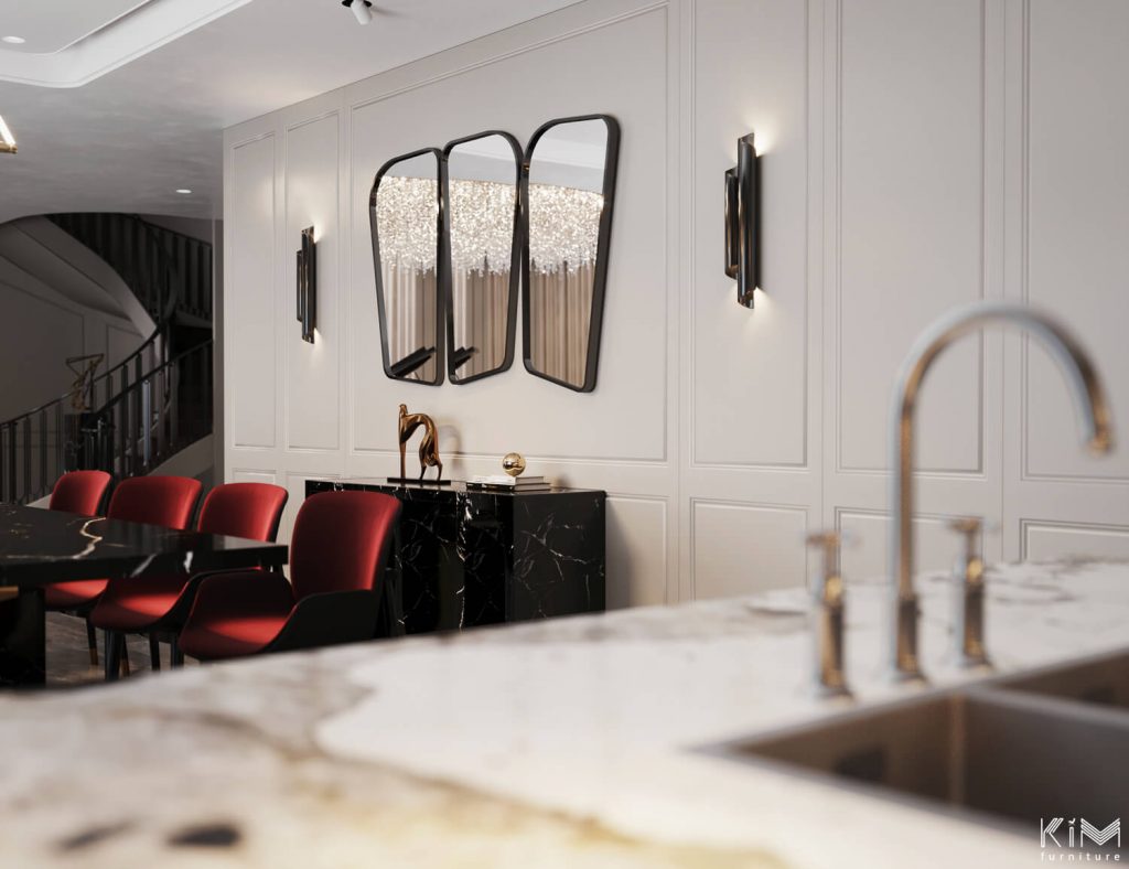Phòng bếp đẹp sang trọng Penthouse Vinhomes Metropolis