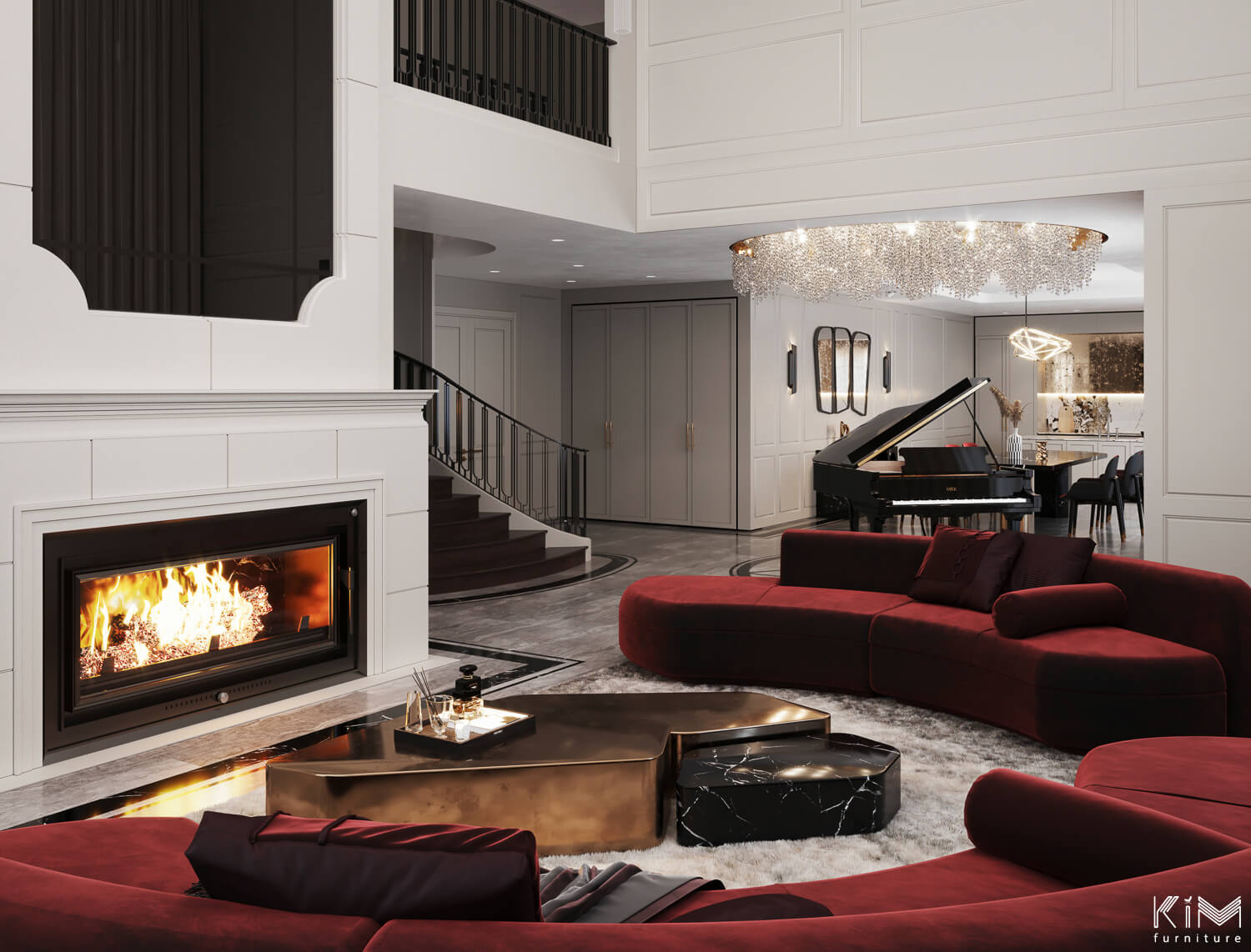 Phòng khách Penthouse Vinhomes Metropolis