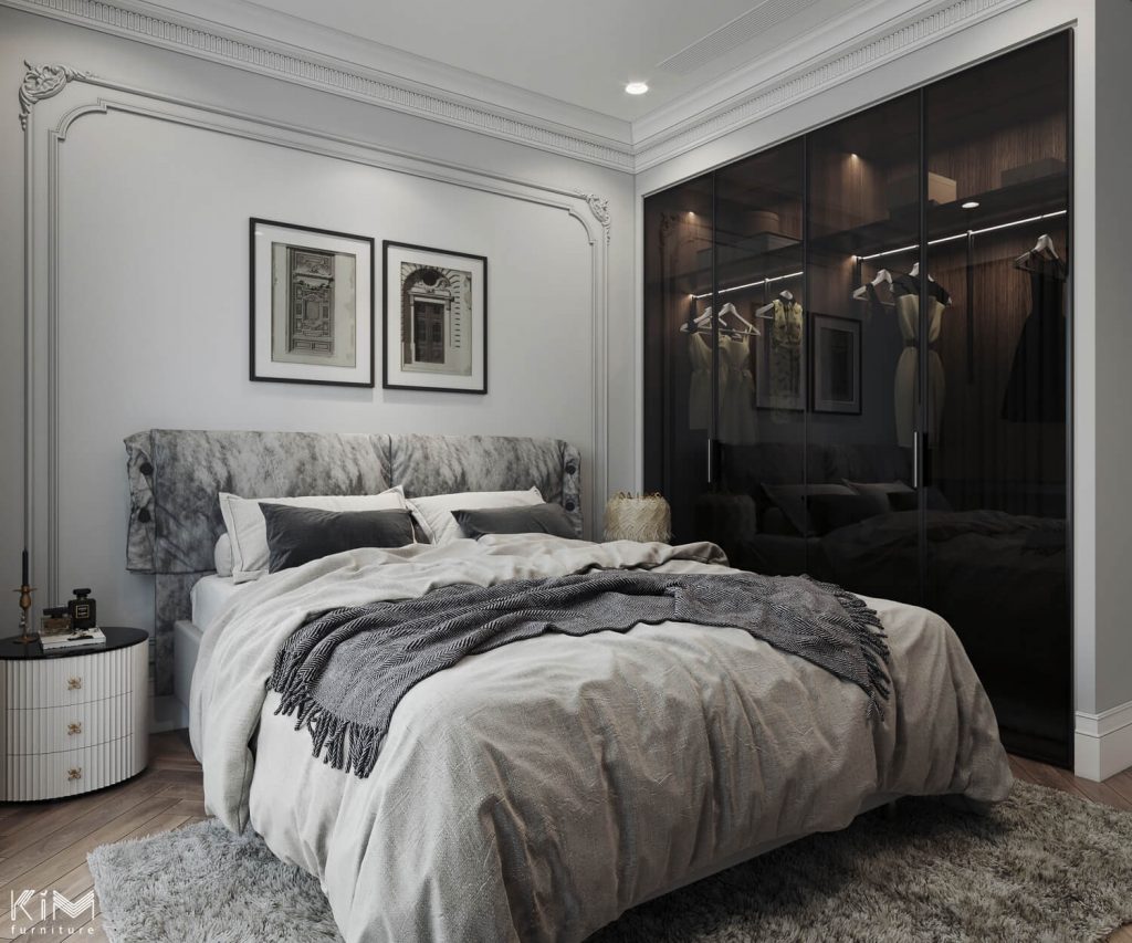 Phòng ngủ master chung cư Sun Grand City Ancora