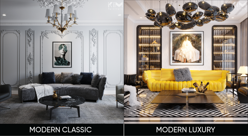Bạn ưa thích thiết kế nội thất nào hơn: Modern Classic hay Modern Luxury?