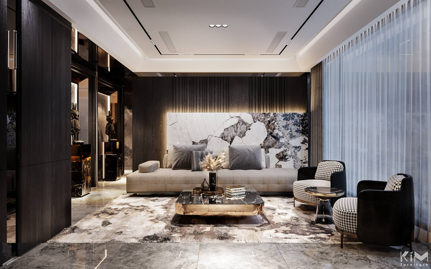 Phòng khách phong cách Modern Luxury