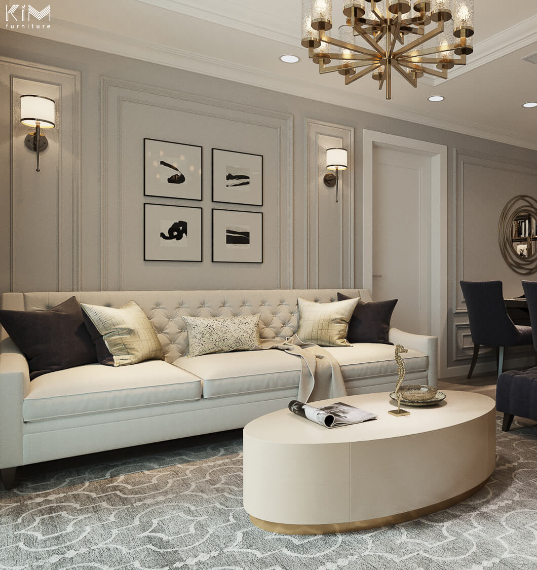 10 mẫu sofa phòng khách tuyệt đẹp phong cách Modern Classic