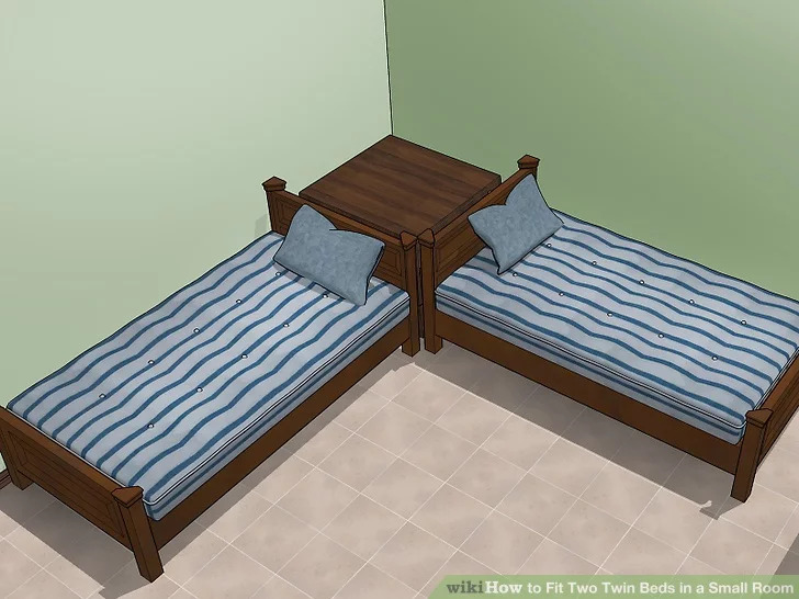 Mô hình bố trí hai giường vuông góc tiết kiện diện tích