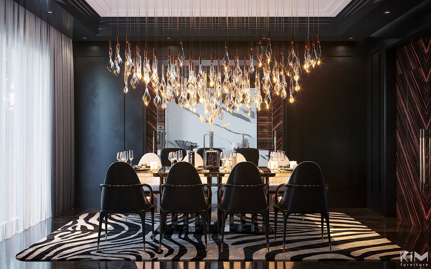 Phòng ăn biệt thự phong cách Modern Luxury 