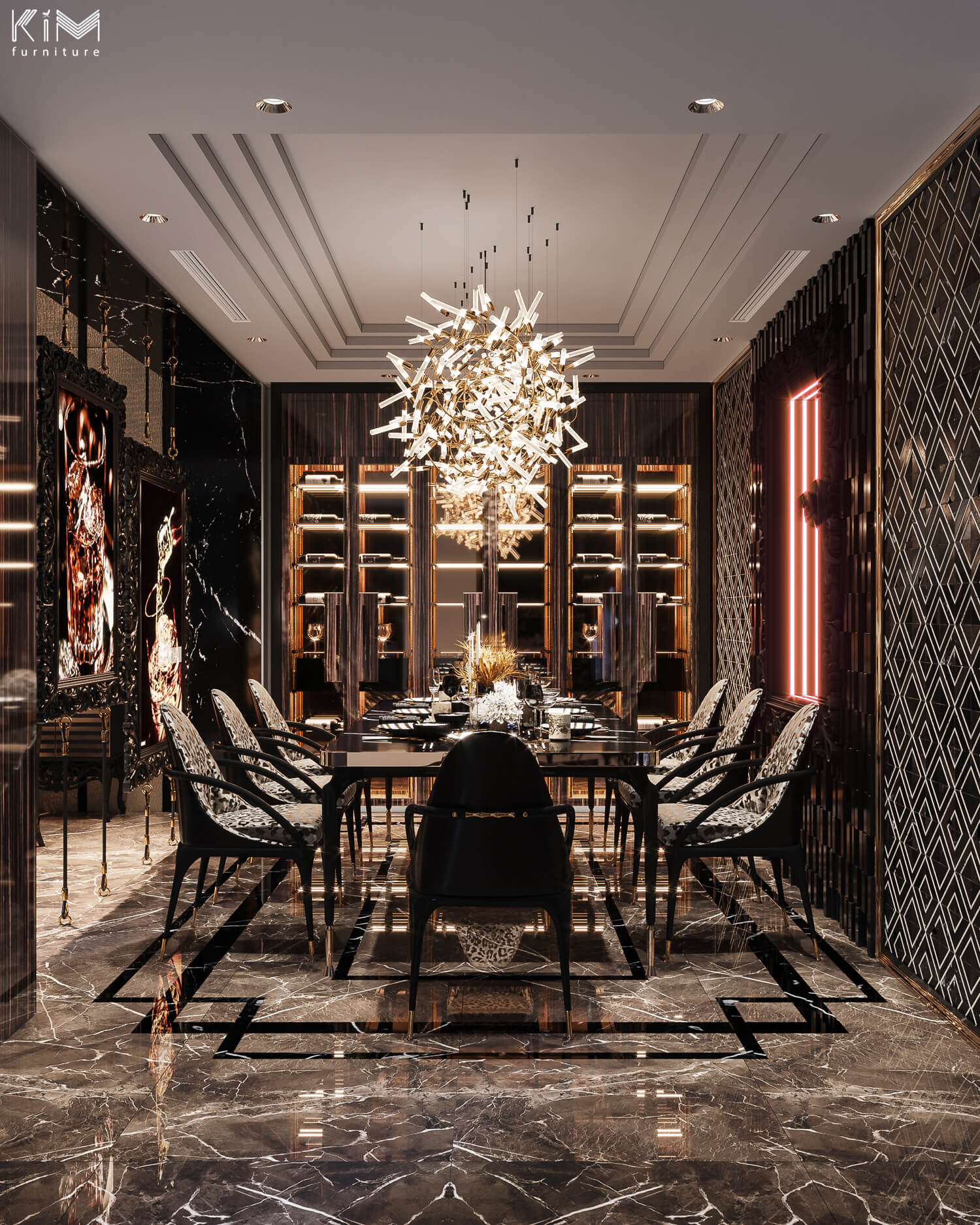 Phòng ăn biệt thự đẹp modern luxury
