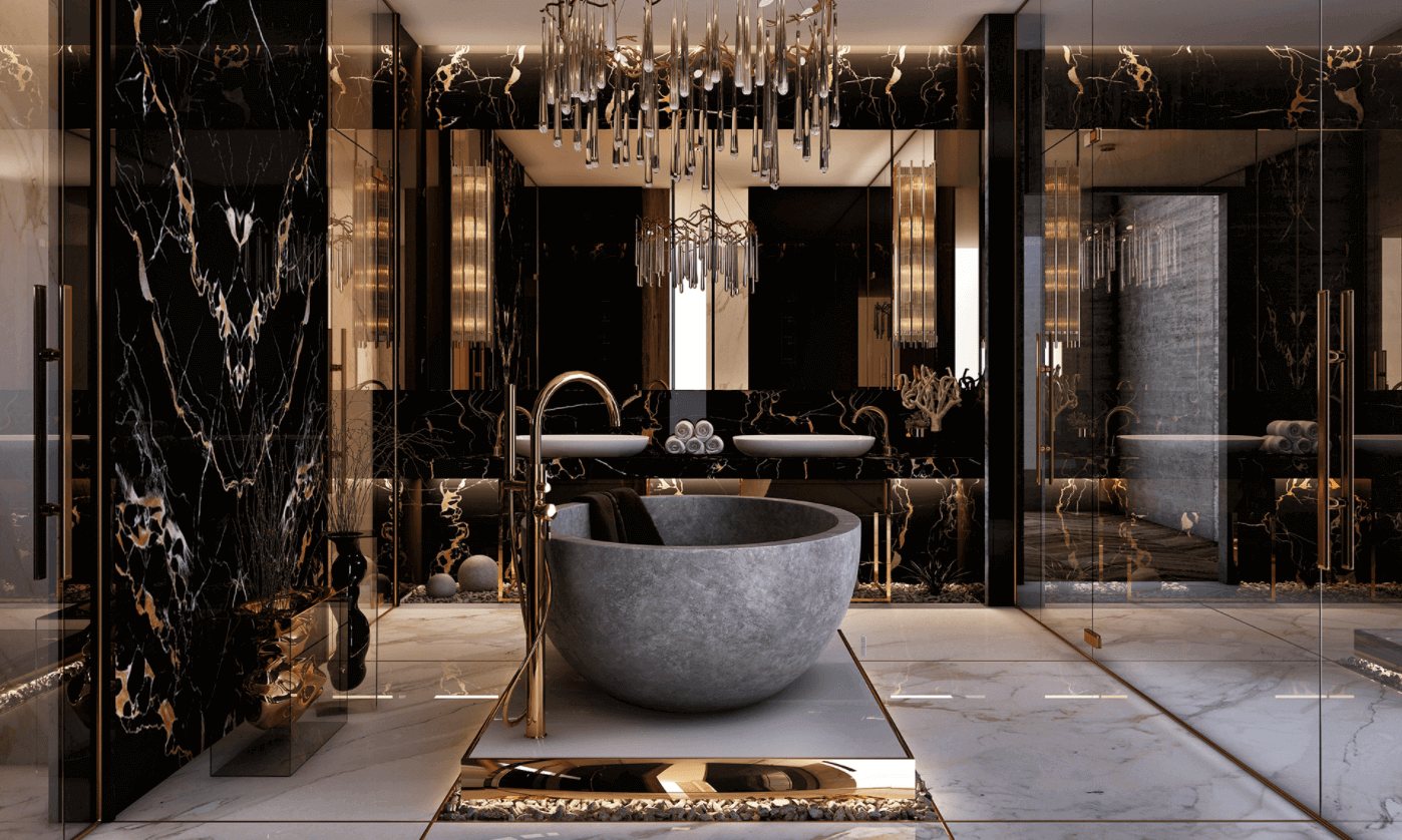 phòng tắm biệt thự Modern Luxury