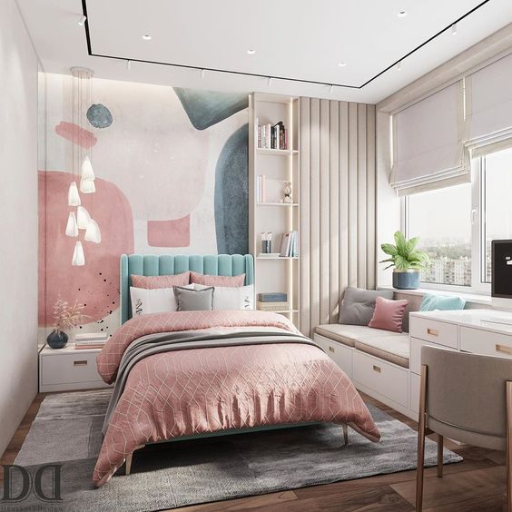 Thiết kế phòng ngủ bé gái gam màu pastel ngọt ngào