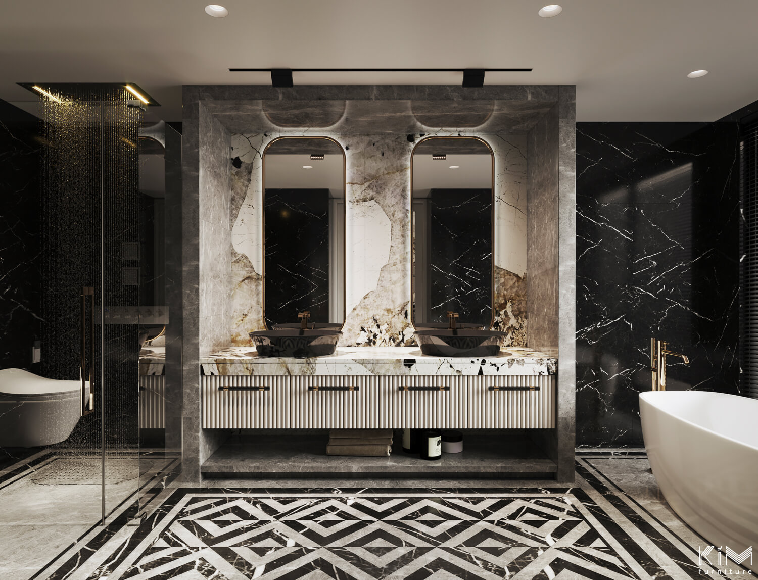 20 mẫu thiết kế phòng tắm đẹp đẳng cấp cho biệt thự
