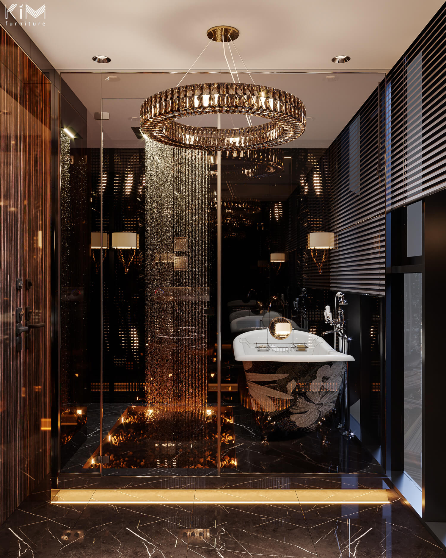phòng tắm biệt thự phong cách Modern Luxury