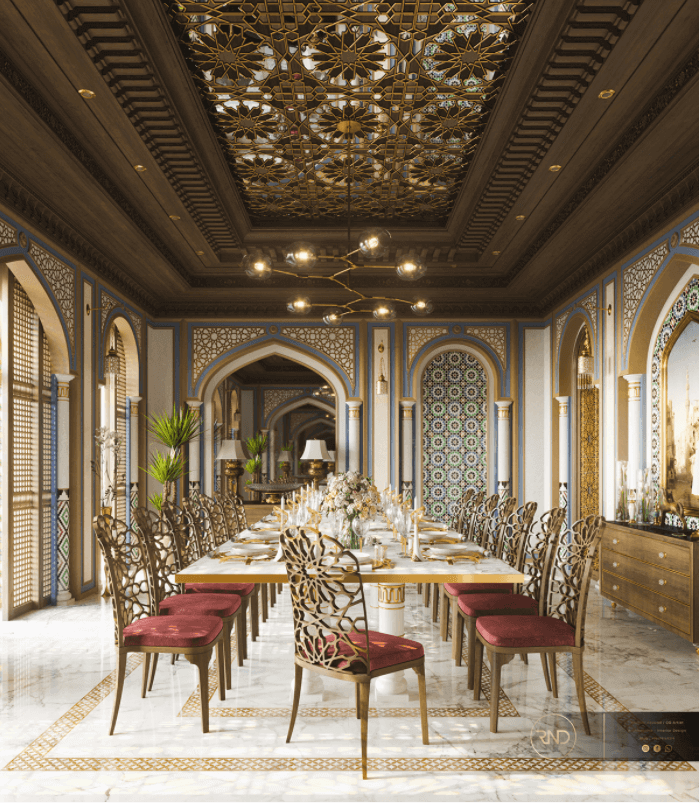 Phòng ăn biệt thự phong cách Ma-rốc (Moroccan)