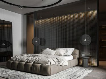 mẫu phòng ngủ màu đen đẹp hiện đại