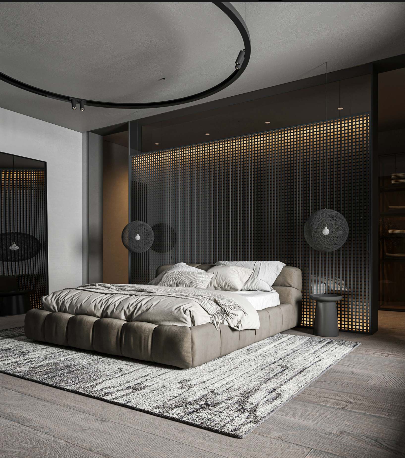 mẫu phòng ngủ màu đen đẹp hiện đại