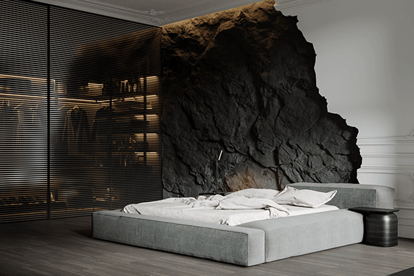 Thiết kế phòng ngủ màu đen độc đáo