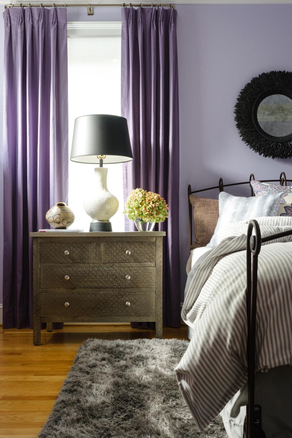 mẫu phòng ngủ màu tím lavender