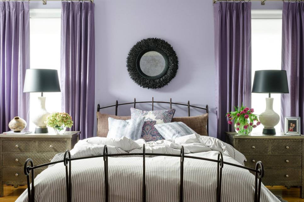 Một thiết kế phòng ngủ master sắc tím Lavender lãng mạn