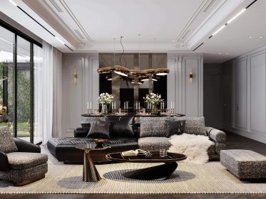 Mẫu sofa phòng khách đẹp hiện đại căn hộ chung cư BRG Legend