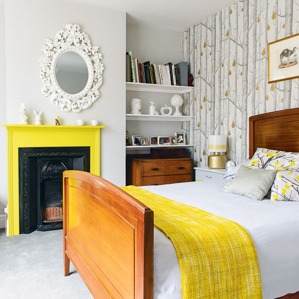 Decor phòng ngủ màu vàng chanh