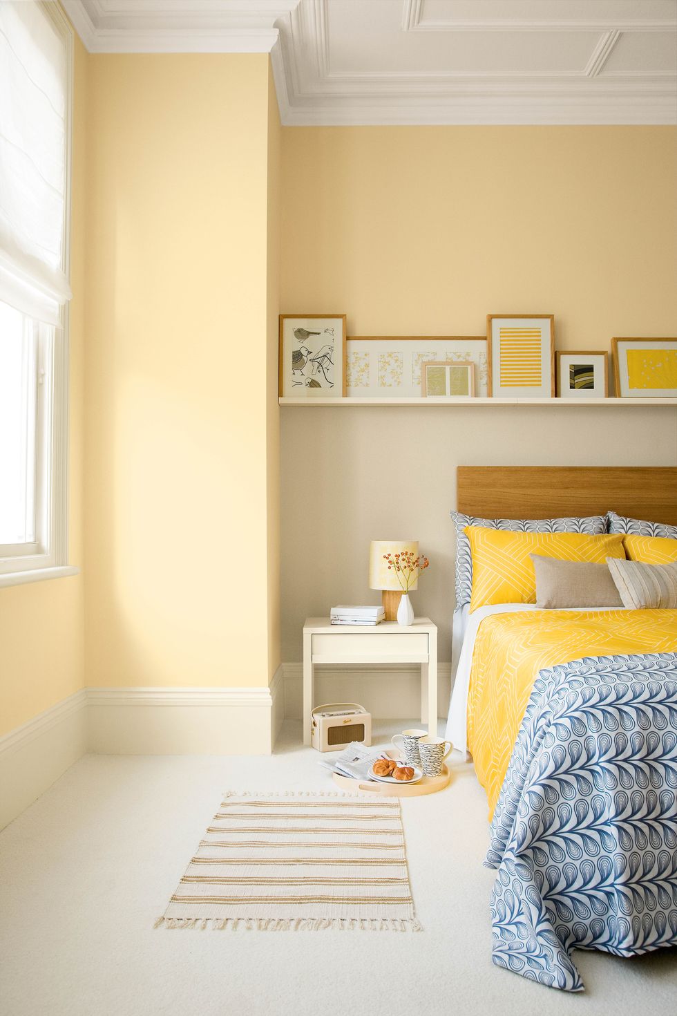 Thiết kế phòng ngủ màu vàng pastel ngọt ngào