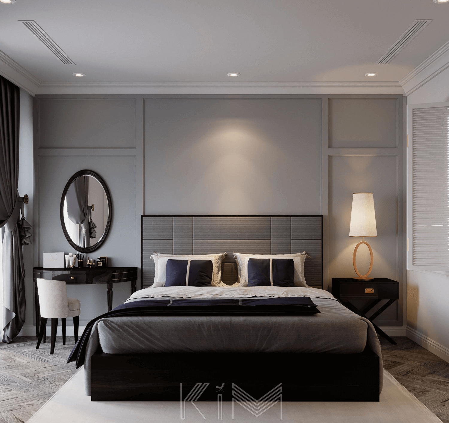 10 Mẫu thiết kế phòng ngủ màu xám đẹp nhẹ nhàng ấn tượng