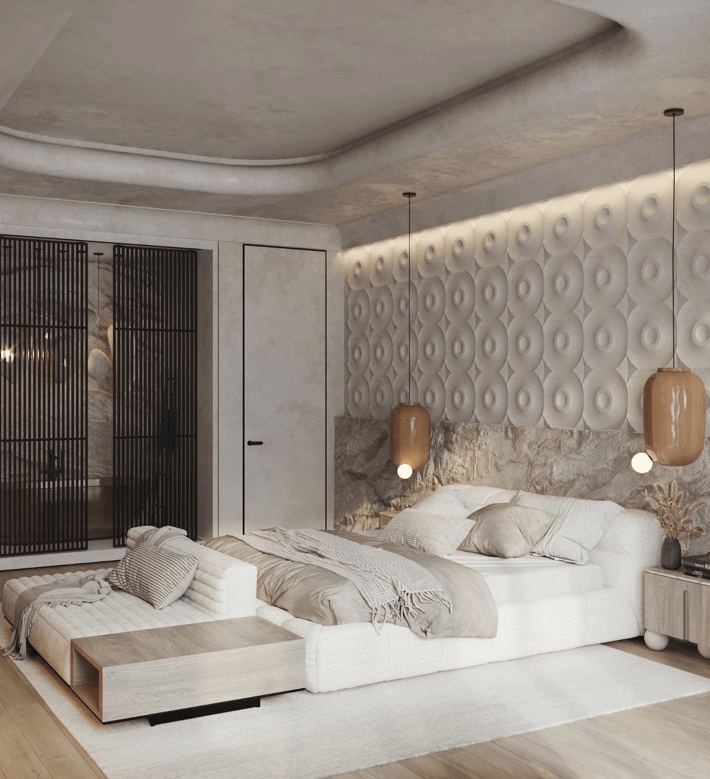 Gạch ốp tường giúp phòng ngủ thẩm mỹ hơn