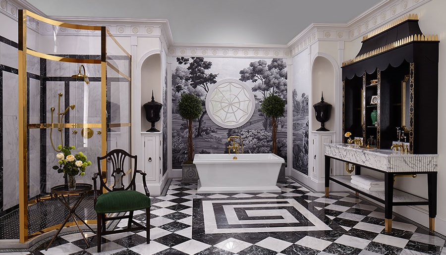 Bồn tắm đẹp sang trọng phong cách Art Deco
