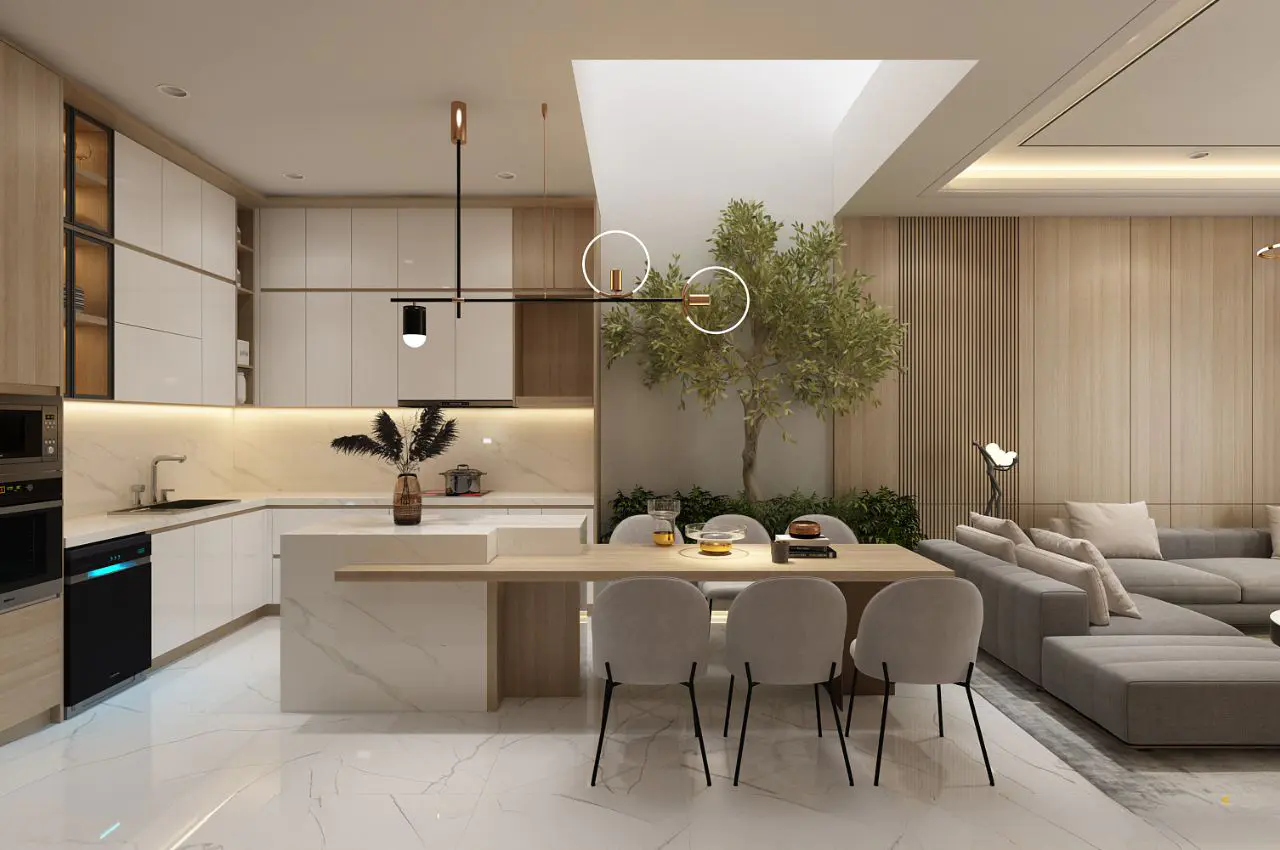 thiết kế phòng bếp hiện đại