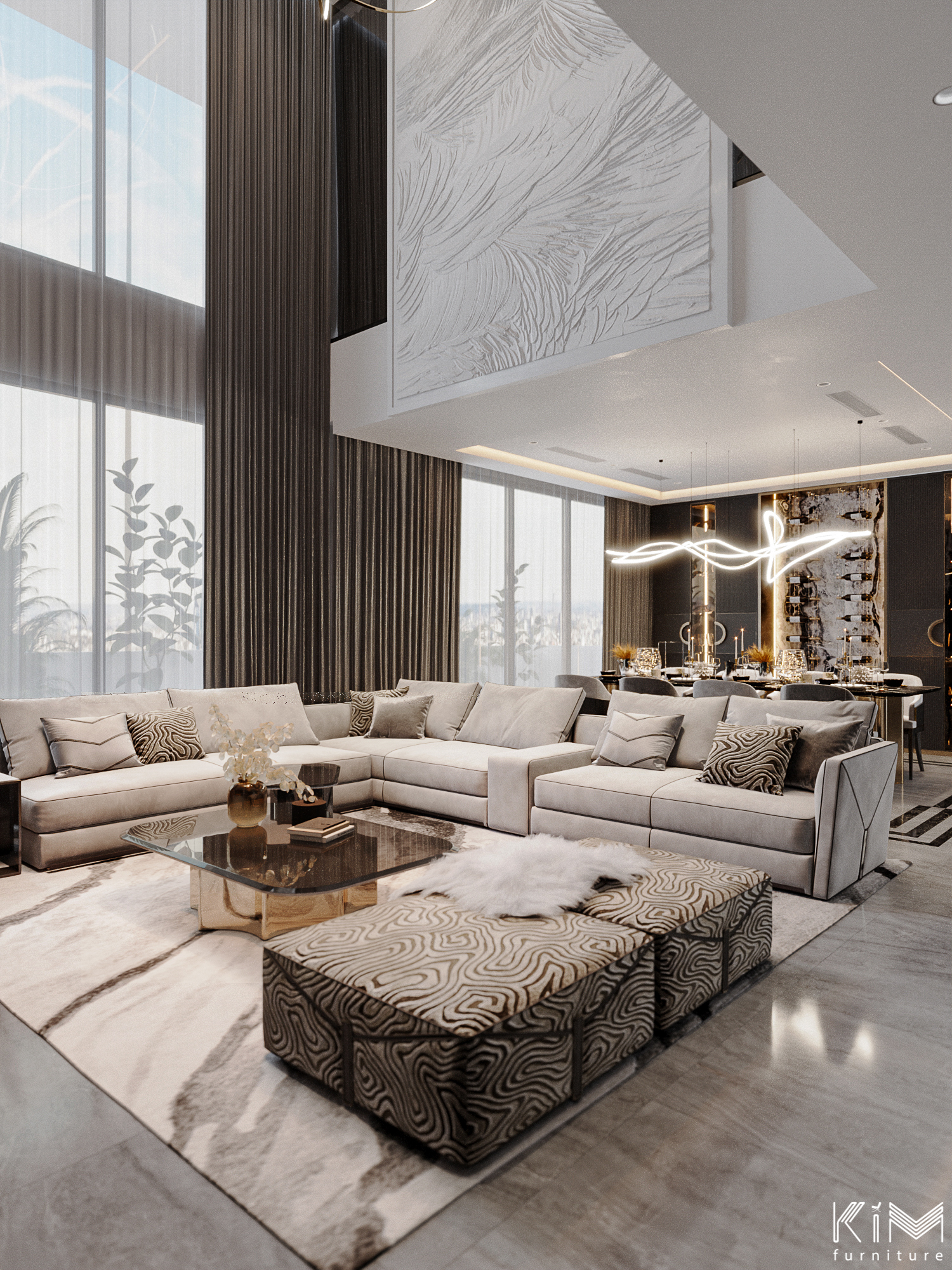 thiết kế phòng khách hiện đại