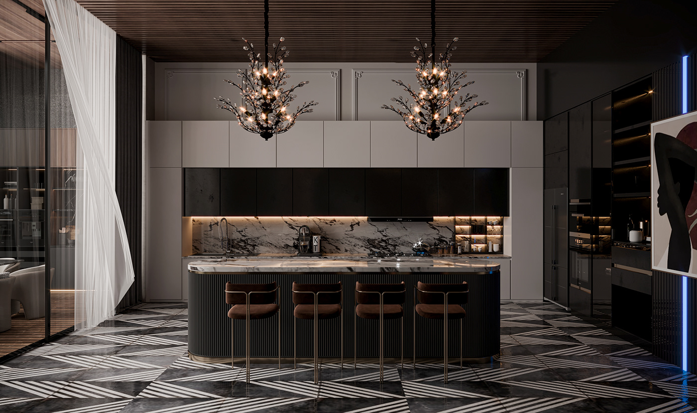 thiết kế nội thất phòng bếp