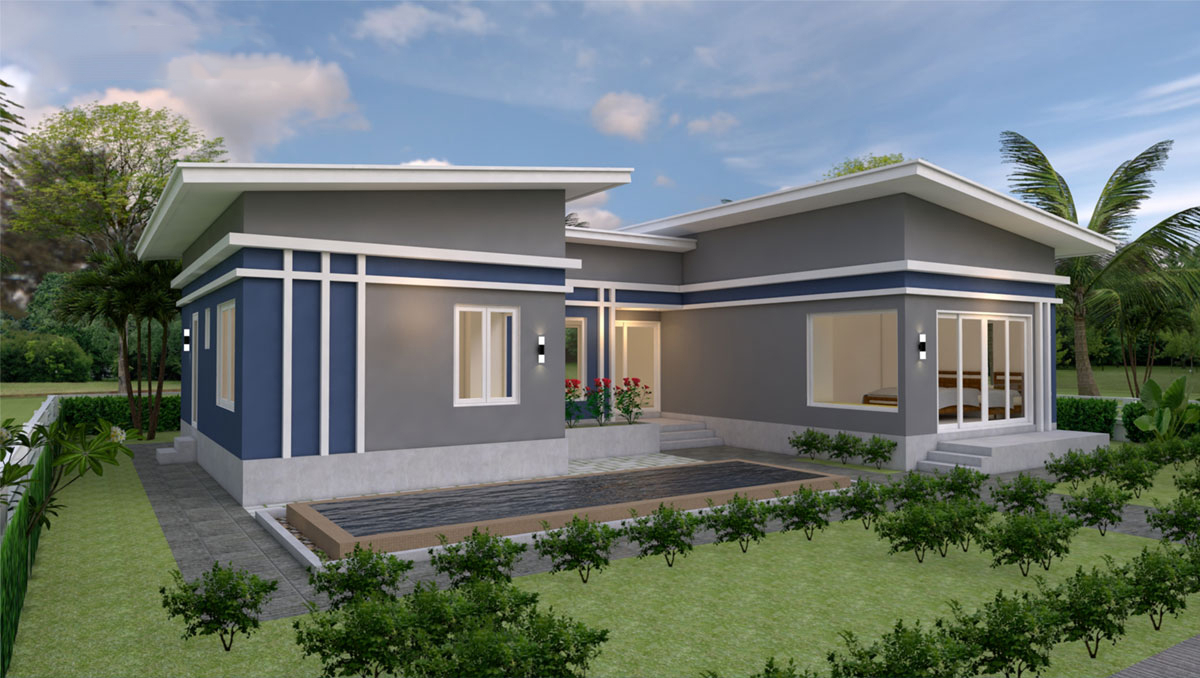 mẫu nhà 3 gian hiện đại