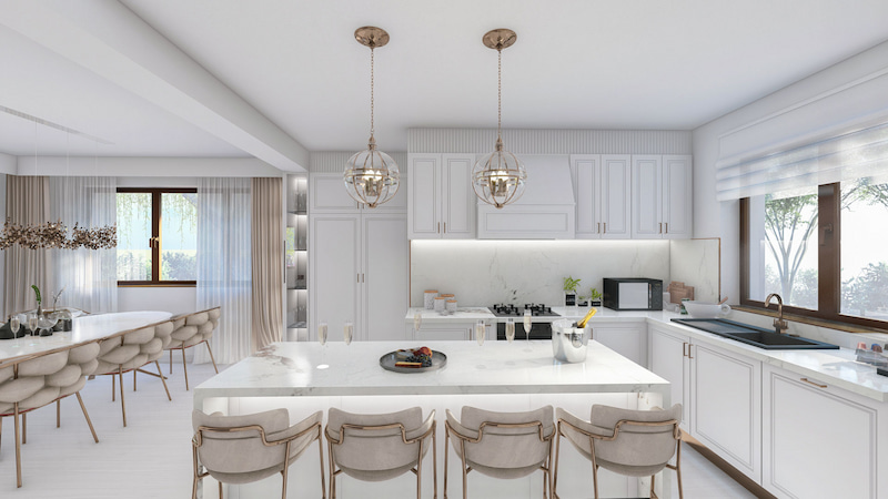 thiết kế nội thất phòng bếp