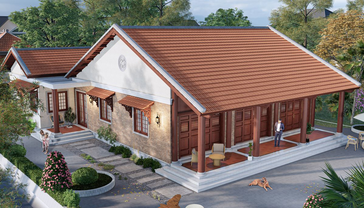 mẫu nhà 3 gian hiện đại