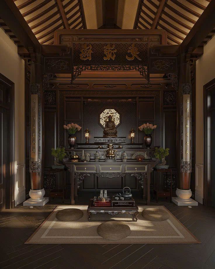 mẫu phòng thờ đẹp hiện đại