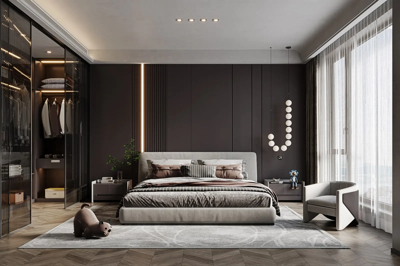 thiết kế phòng ngủ master