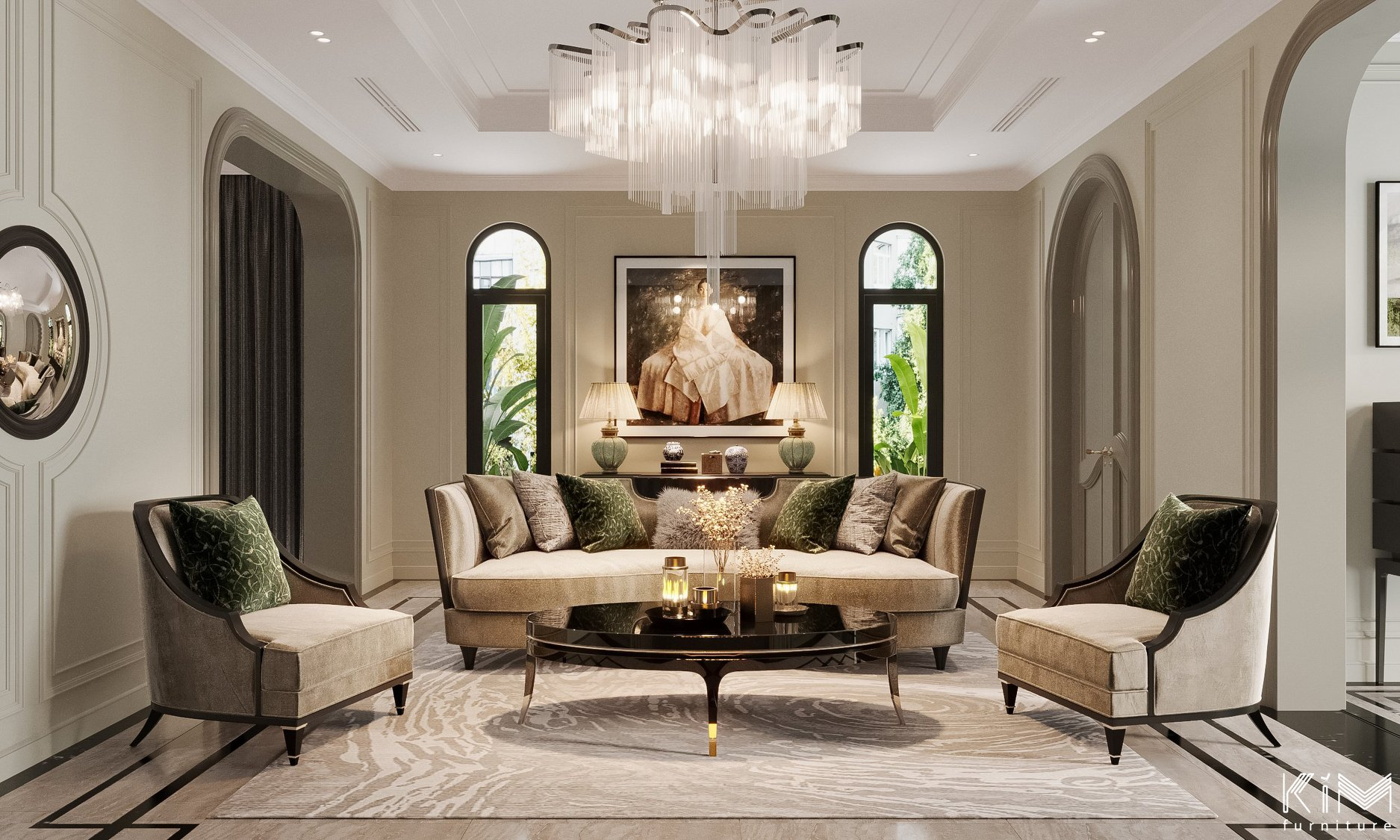 thiết kế nội thất sang trọng