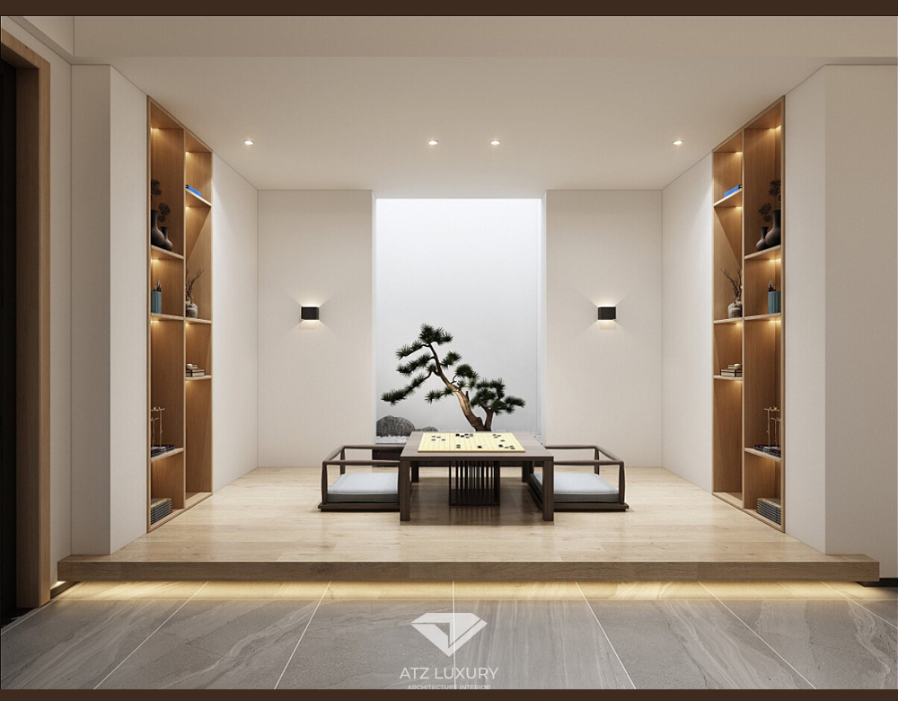 thiết kế phòng trà thiền