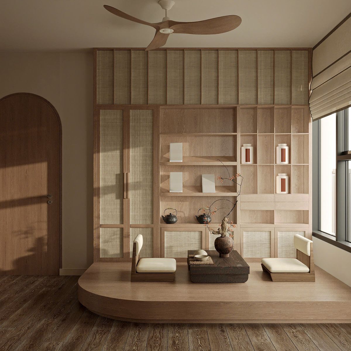 thiết kế phòng trà thiền