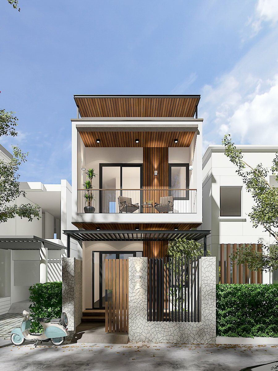 biệt thự 2 tầng hiện đại