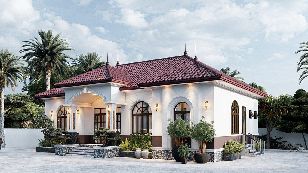 biệt thự 1 tầng tân cổ điển