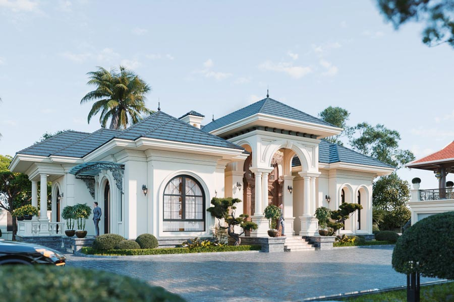 biệt thự 1 tầng tân cổ điển