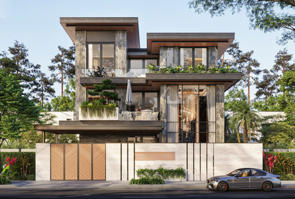 biệt thự hiện đại 3 tầng