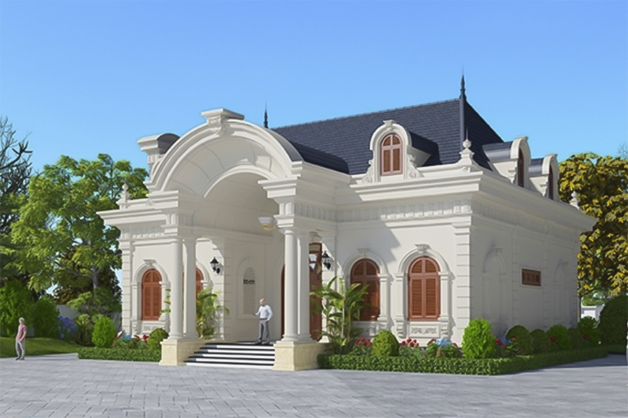 biệt thự 1 tầng tân cổ điển