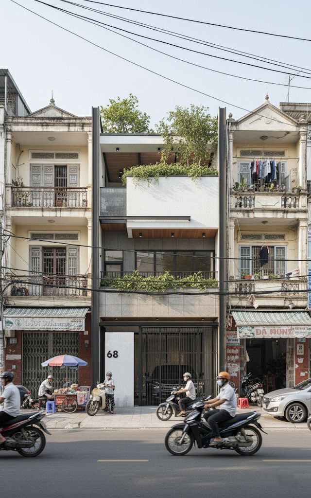 thiết kế nhà phố 5x20 hiện đại